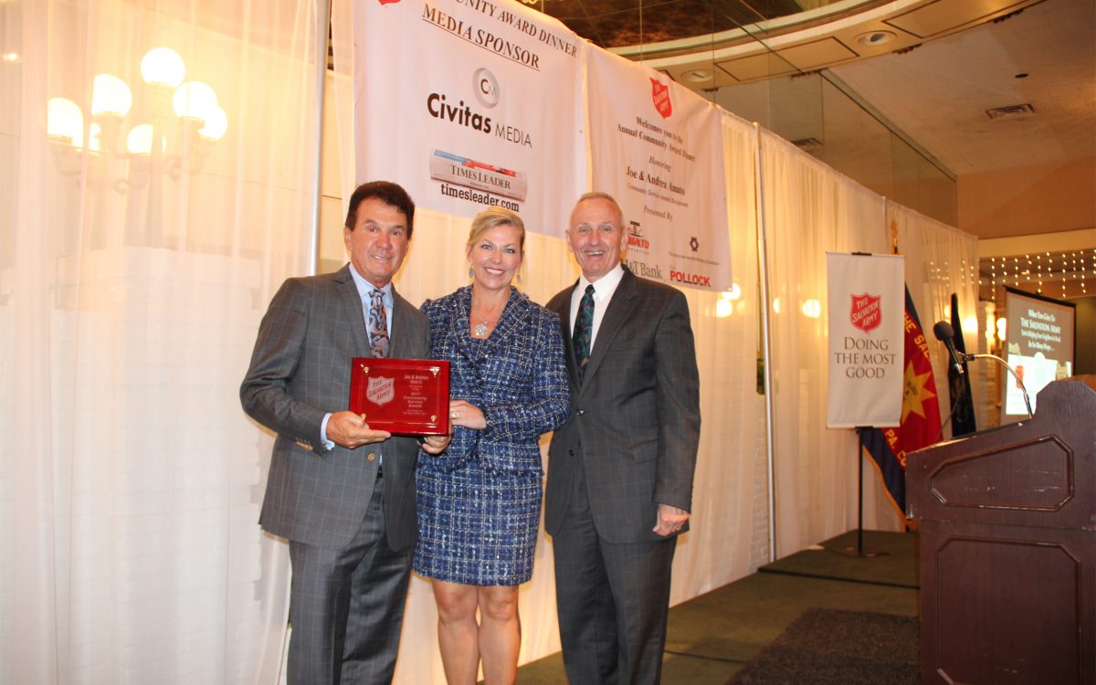 The Salvation Army of Wilkes-Barre Honors NEPA Business Owners & Philanthropists Joe & Andrea Amato